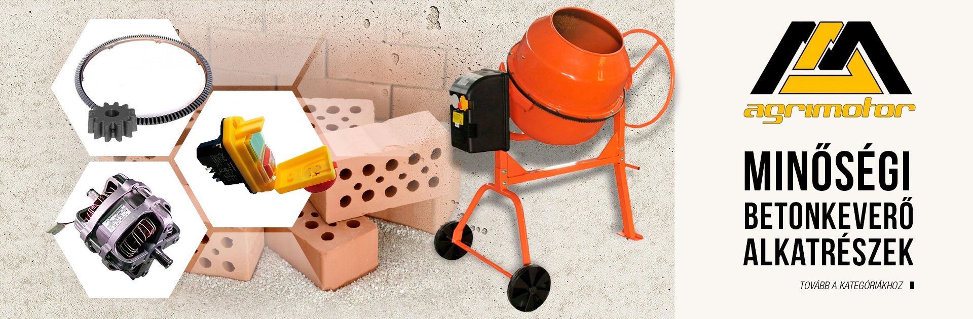 Agrimotor betonkeverő alkatrész
