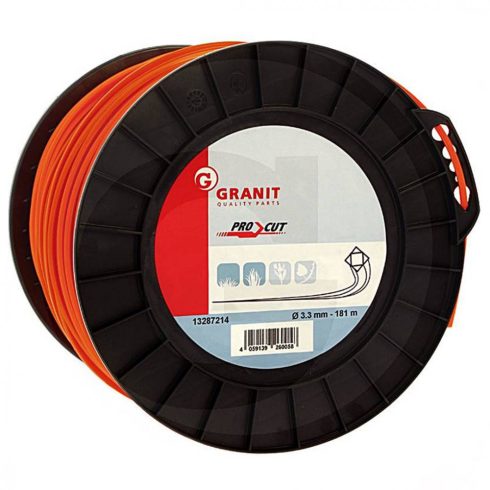 Granit® fűkasza damil ∅ 3.3 mm □ négyszög profil ⇔ 181 méter - prémium minőség*