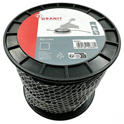 Granit® fűkasza damil Alu-Line ∅ 4.0 mm □ négyszög profil ⇔ 75 méter - prémium minőség*
