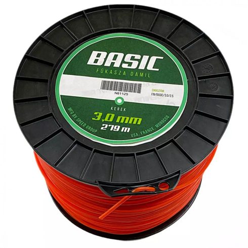 BASIC® Grassmaster® fűkasza damil ∅ 3.0 mm kör profil ⇔ 279 méter - FIN/BASIC/3.0/2.5 - eredeti minőségi alkatrész* 