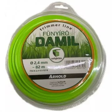  Arnold® fűkasza damil ∅ 2.4 mm négyszög profil - 82 méter - FIN/K/2.4/0.5/SZ/B - eredeti alkatrész*