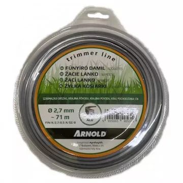   Arnold® fűkasza damil ∅ 2.7 mm négyszög profil - ALU - 71 méter - FIN/K/2.7/0.5/A/SZ/B - eredeti alkatrész*