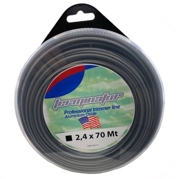   Terminator® fűkasza damil ∅ 2.4 mm ALU □ négyszög profil - 70 méter - FIN/T/2.4/0.5/A/B - eredeti minőségi alkatrész* 