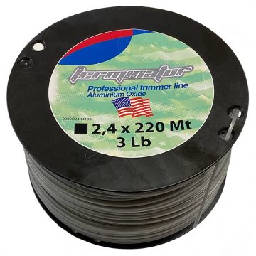   Terminator® fűkasza damil ∅ 2.4 mm ALUMINIUM négyszög profil ⇔ 220 méter - FIN/T/2.4/1.36A - eredeti minőségi alkatrész* 