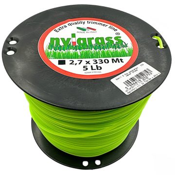   Fűkasza damil Nylgrass® ∅ 2.7 mm négyszög profil ⇔ 330 méter - FIN/T/2.7/2.25/SZ - eredeti minőségi alkatrész* 
