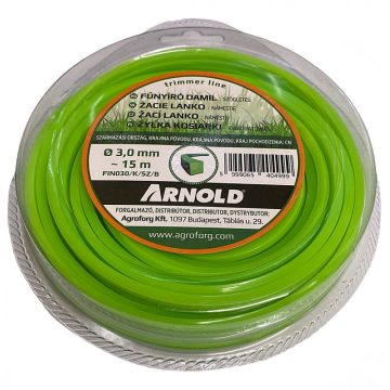   Arnold fűkasza damil ∅ 3.0 mm négyszög profil ⇔ 15 méter - FIN030/K/SZ/B - eredeti minőségi alkatrész*