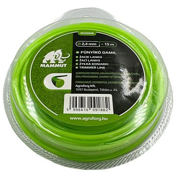   Fűkasza damil ∅ 2.4 mm ⊗ kör profil ⇔ 15 méter - Mammut® - eredeti minőségi alkatrész*