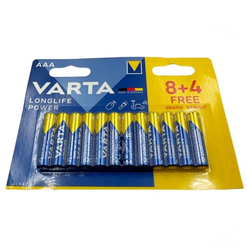 VARTA® LONGLIFE POWER™ mikro elem - AAA - LR03 - BL8+4 (DB) - 4903