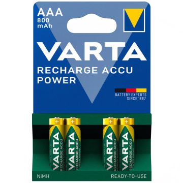   VARTA® RECHARGE ACCU POWER™ mikro akkumulátor elem - AAA - 800 mAh - BL4 (DB) - 56703