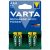 VARTA® RECHARGE ACCU POWER™ mikro akkumulátor elem - AAA - 800 mAh - BL4 (DB) - 56703