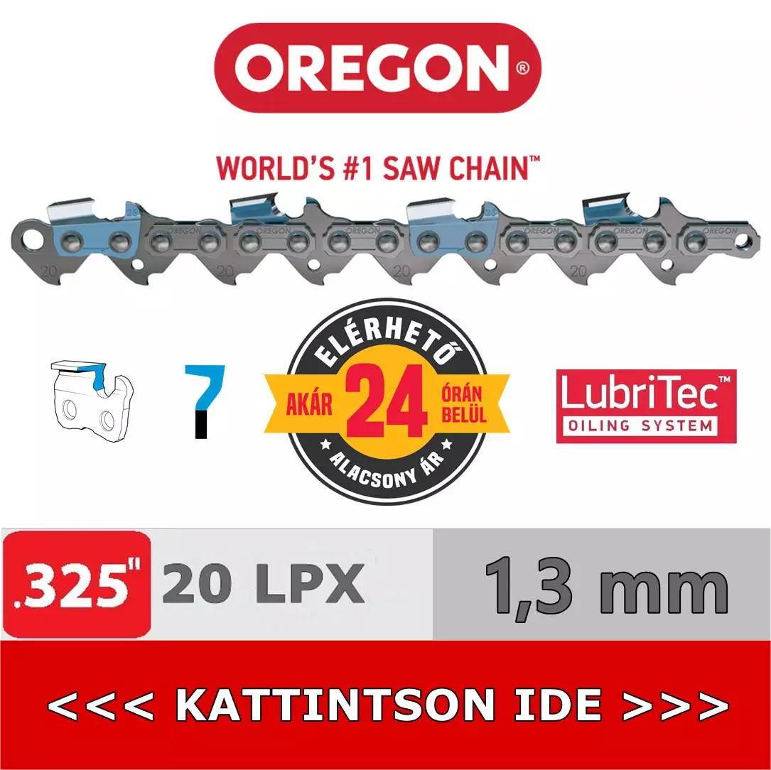 Oregon 325" - 1,3 mm - 20LPX láncfűrész lánc