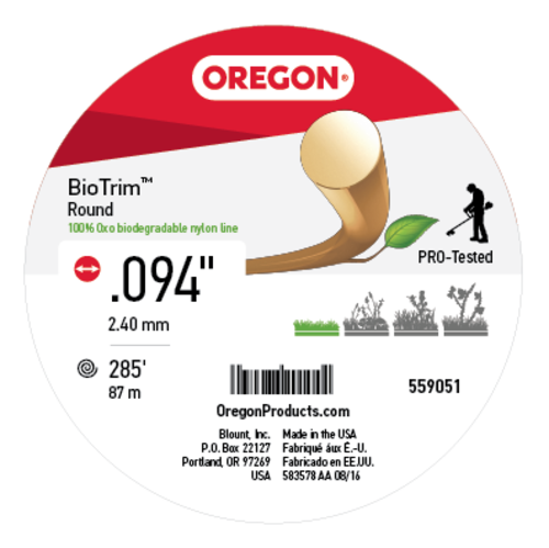 Oregon® 559051 fűkasza damil ∅ 2.4 mm BIOTRIM® kör profil - 87 fm