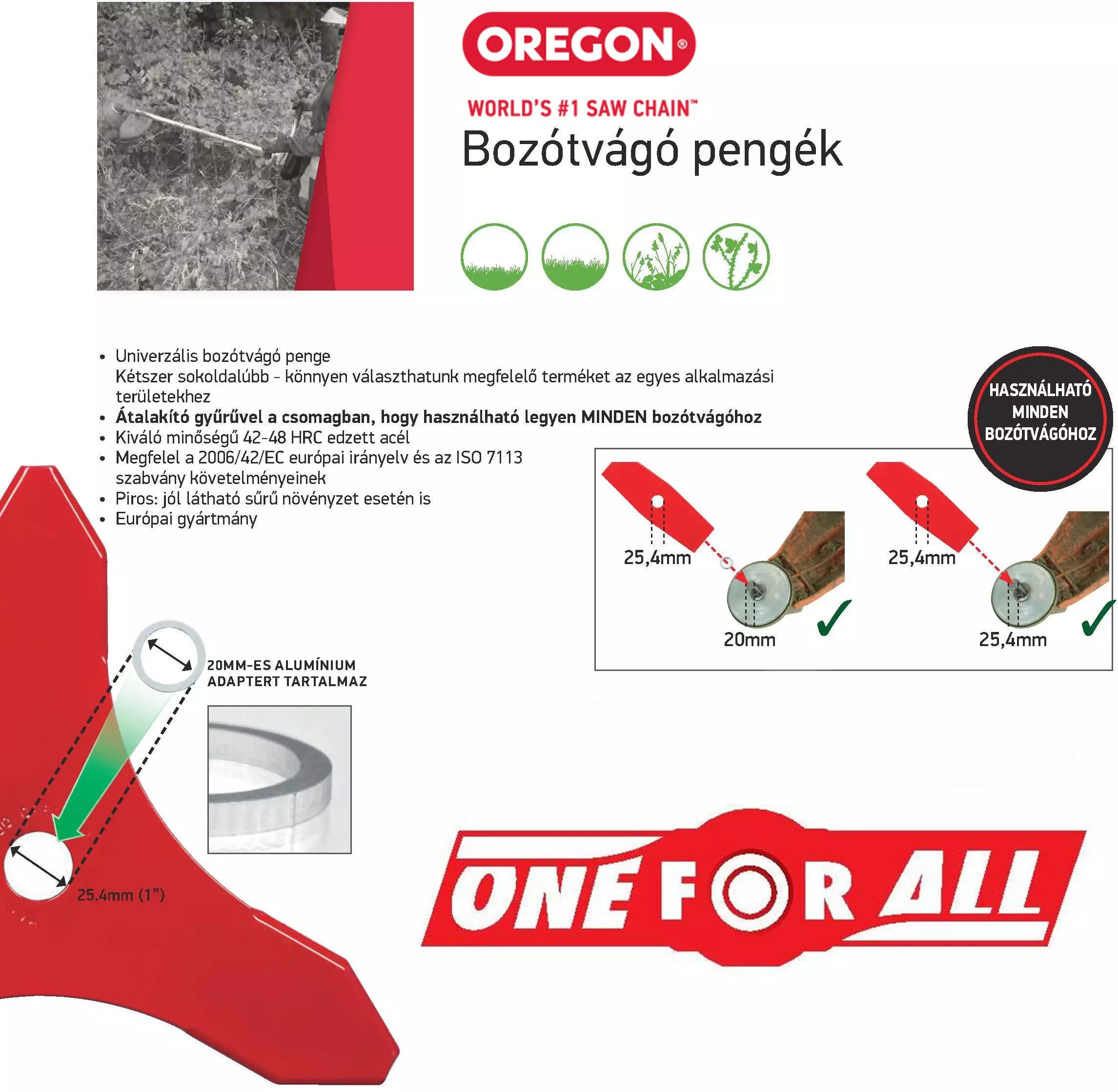 Oregon® One-For-All 295501 univerzális bozótvágó penge vágótárcsa