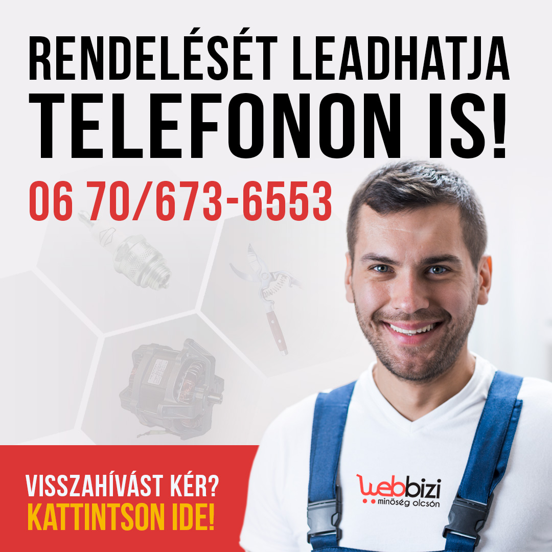 rendelését telefonon is felvesszük